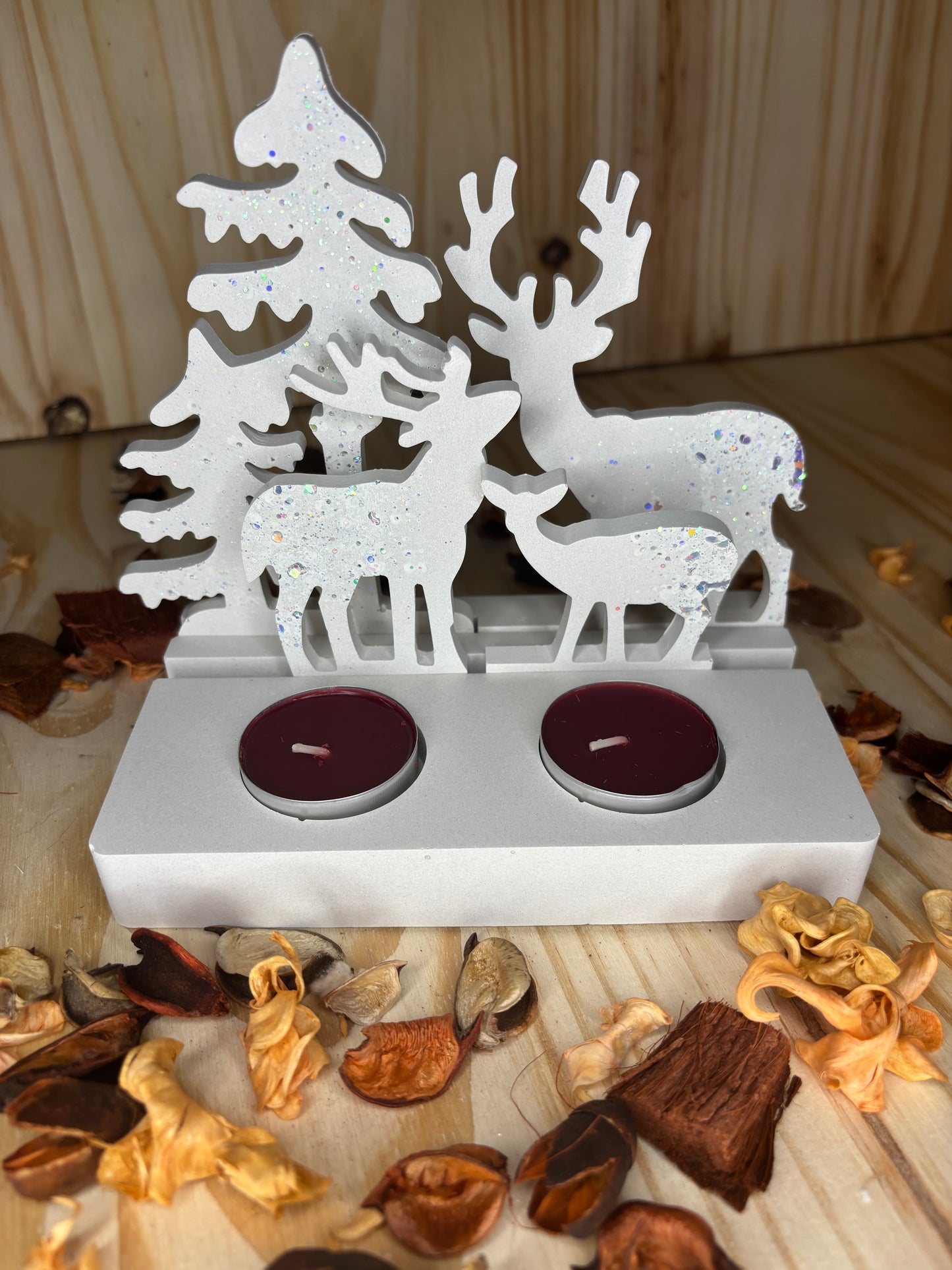 Centre de table CERF ARGENTE