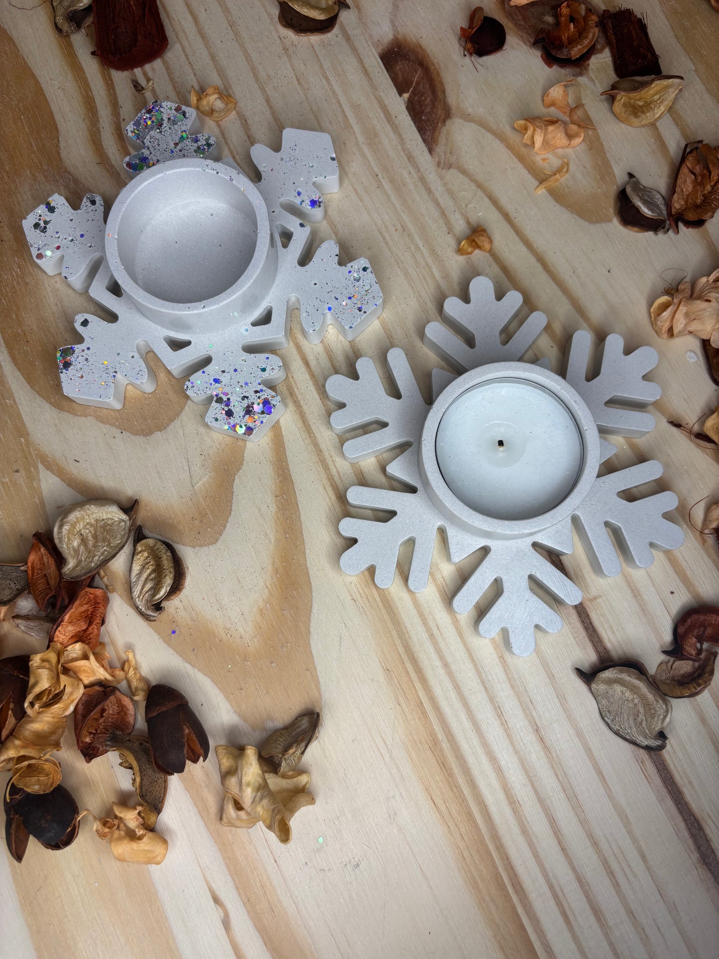 LOT 2 Flocons bougie