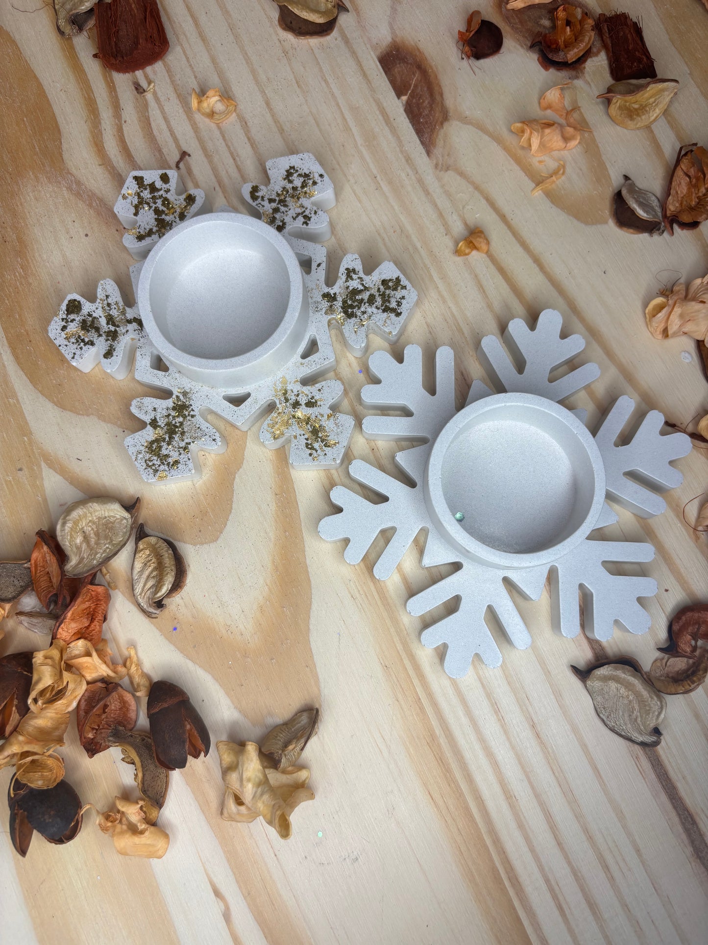 LOT 2 Flocons bougie