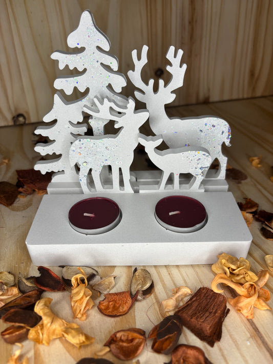 Centre de table CERF ARGENTE